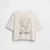 Oversized T-shirt med grafiskt logo för barn