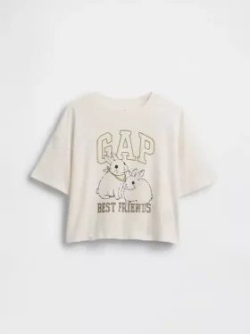 Oversized T-shirt med grafiskt logo för barn