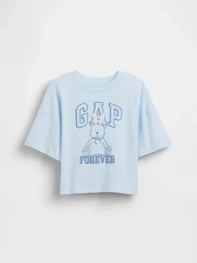 Oversized T-shirt med grafiskt logo för barn