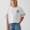 Oversized T-shirt med grafiskt tryck för barn
