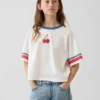 Oversized T-shirt med grafiskt tryck för barn