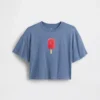 Oversized T-shirt med grafiskt tryck för barn