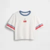 Oversized T-shirt med grafiskt tryck för barn