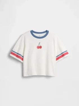 Oversized T-shirt med grafiskt tryck för barn