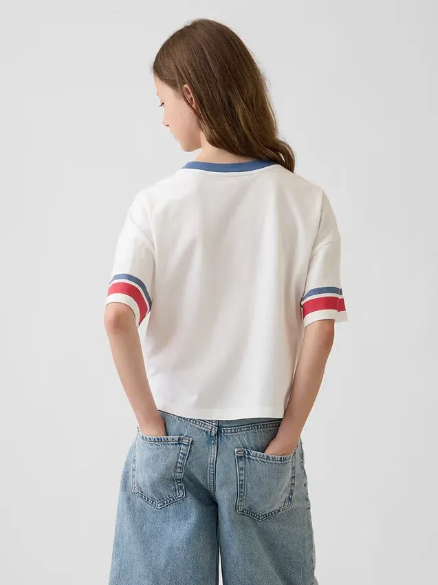 Oversized T-shirt med grafiskt tryck för barn