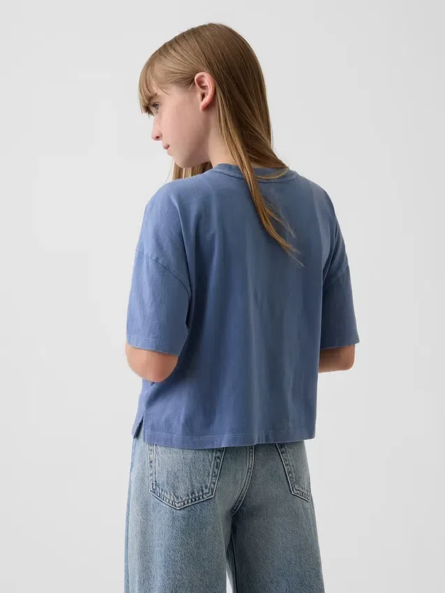 Oversized T-shirt med grafiskt tryck för barn