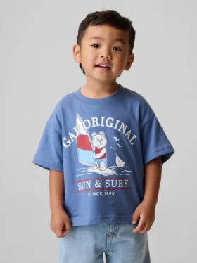 Oversized T-shirt med tryck för Baby & Småbarn