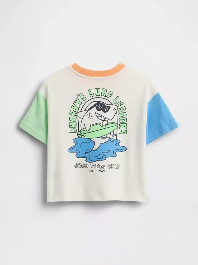Oversized T-shirt med tryck för Baby & Småbarn
