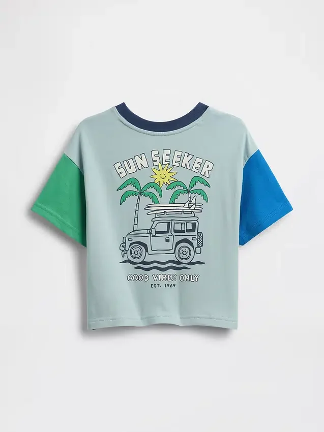 Oversized T-shirt med tryck för Baby & Småbarn