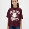 Oversized T-shirt med tryck för barn