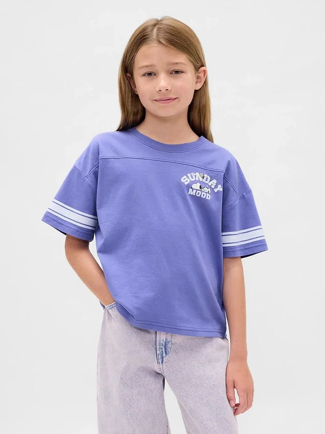 Oversized T-shirt med tryck för barn