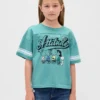 Oversized T-shirt med tryck för barn
