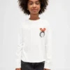 Oversized T-shirt med tryck för barn