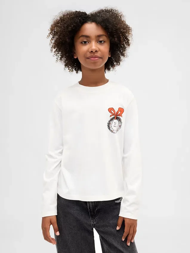 Oversized T-shirt med tryck för barn