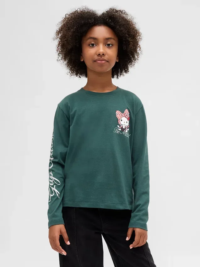 Oversized T-shirt med tryck för barn