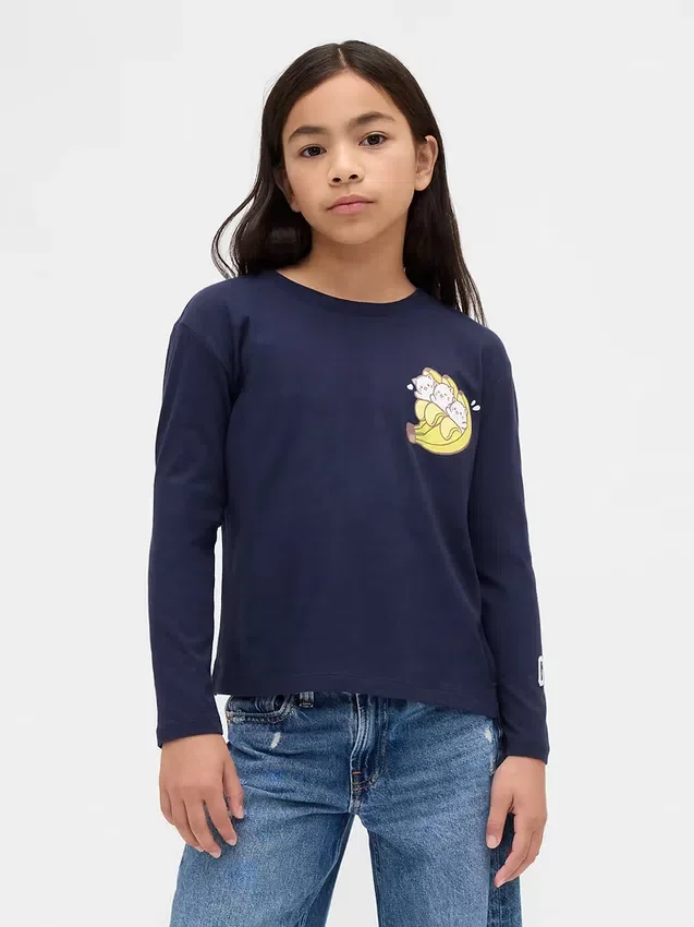Oversized T-shirt med tryck för barn
