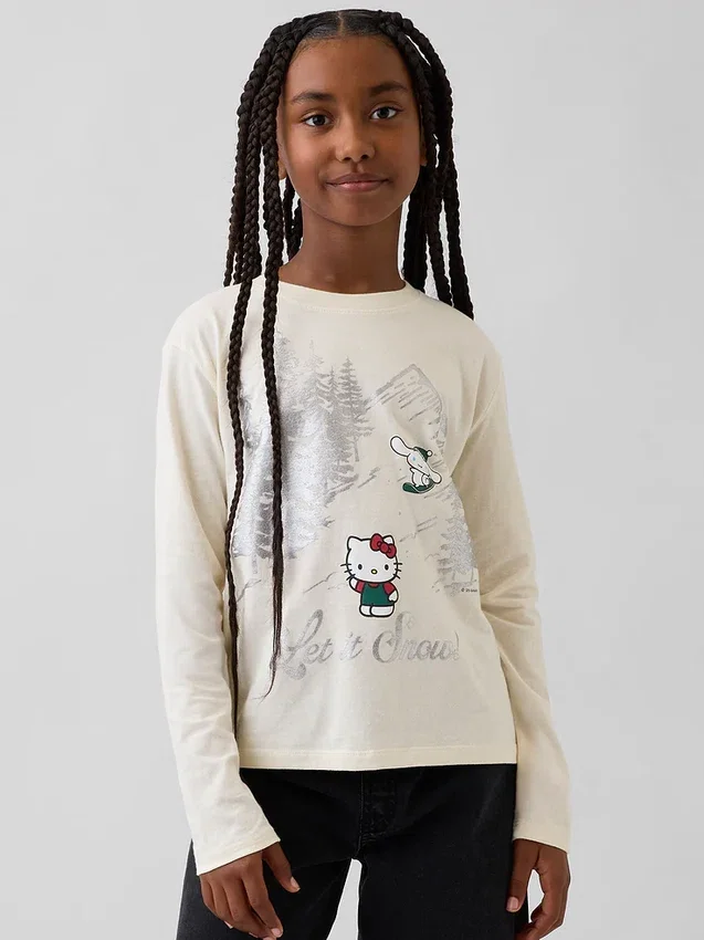 Oversized T-shirt med tryck för barn