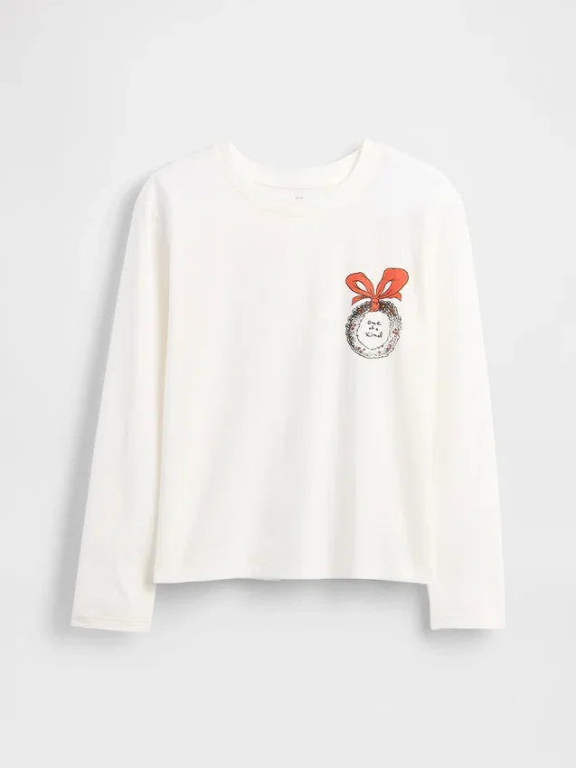 Oversized T-shirt med tryck för barn