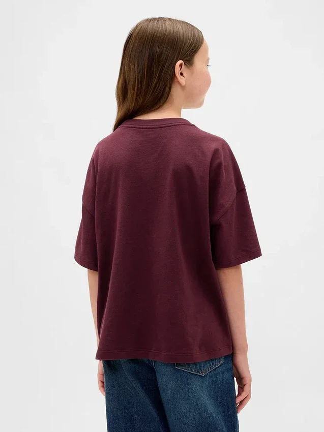 Oversized T-shirt med tryck för barn
