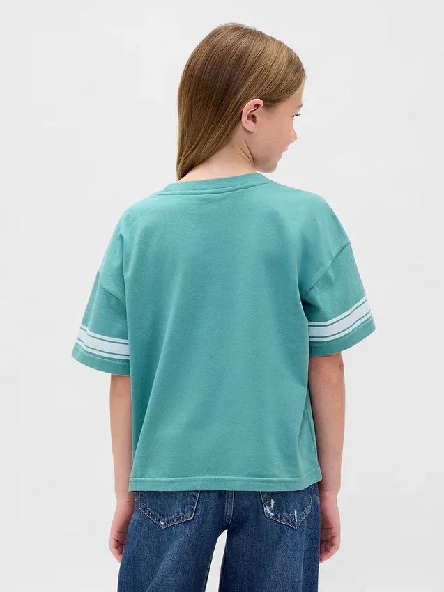 Oversized T-shirt med tryck för barn