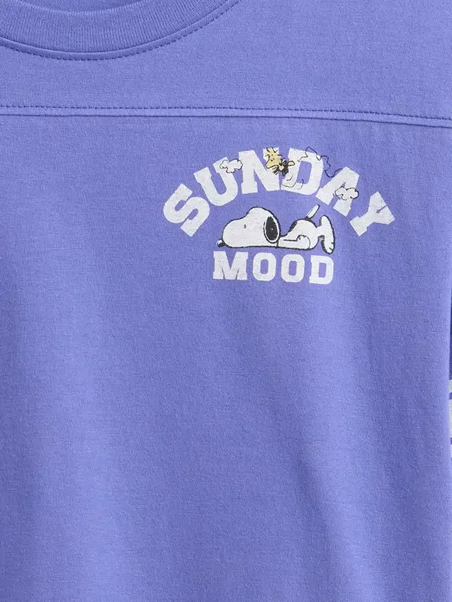 Oversized T-shirt med tryck för barn