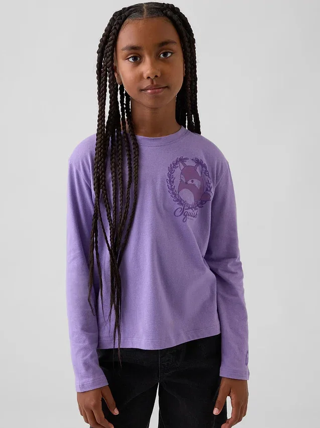 Oversized T-shirt med tryck för barn – Squishmallow