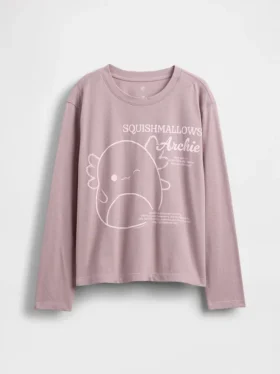 Oversized T-shirt med tryck för barn – Squishmallow