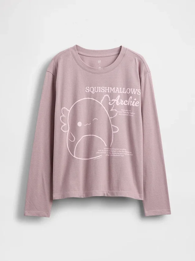 Oversized T-shirt med tryck för barn – Squishmallow