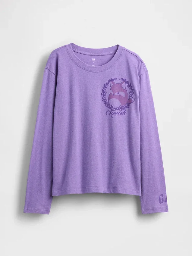 Oversized T-shirt med tryck för barn – Squishmallow