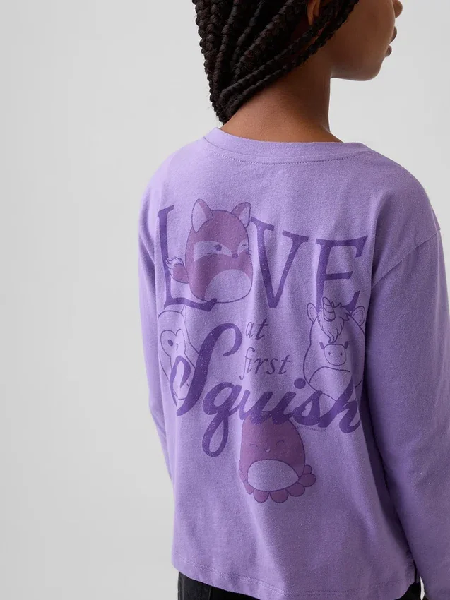 Oversized T-shirt med tryck för barn – Squishmallow