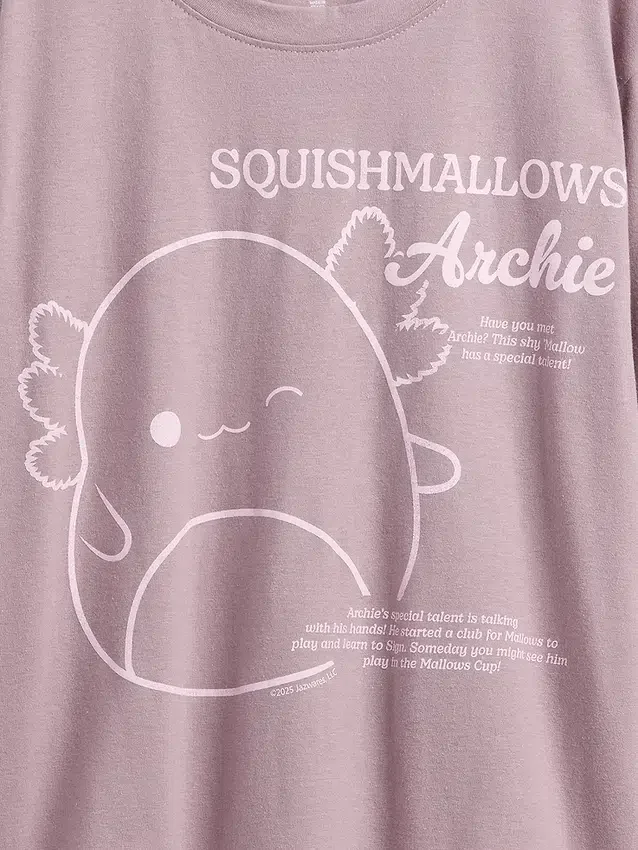 Oversized T-shirt med tryck för barn – Squishmallow