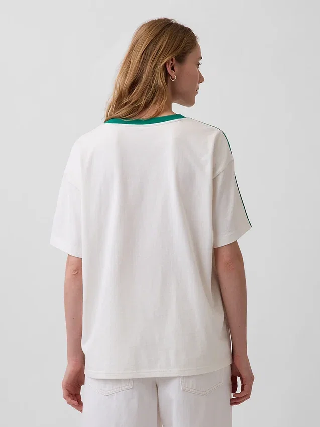 Oversized T-shirt med Varsity-logotyp