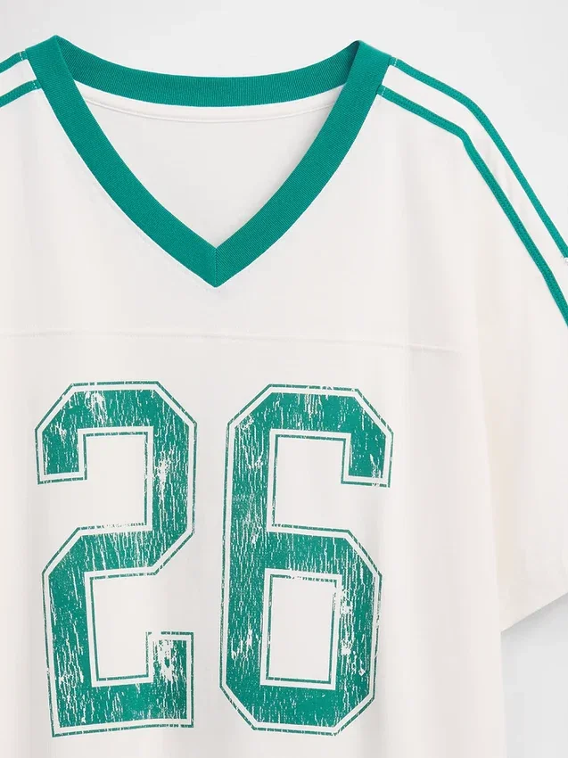 Oversized T-shirt med Varsity-logotyp