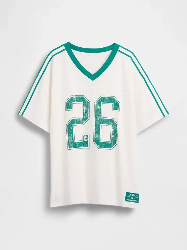 Oversized T-shirt med Varsity-logotyp