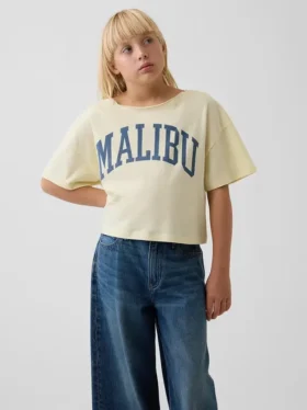 Oversized T-shirt med vid halsringning för barn