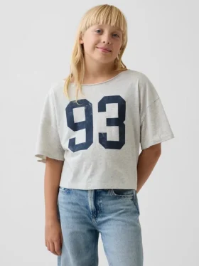 Oversized T-shirt med vid halsringning för barn