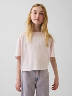 Oversized T-shirt med vid halsringning för barn
