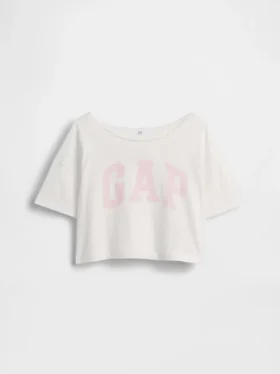 Oversized T-shirt med vid halsringning för barn