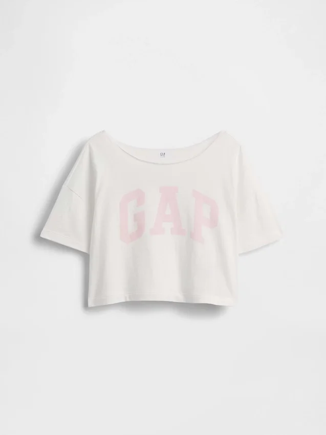 Oversized T-shirt med vid halsringning för barn
