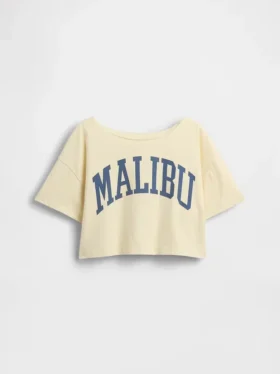 Oversized T-shirt med vid halsringning för barn