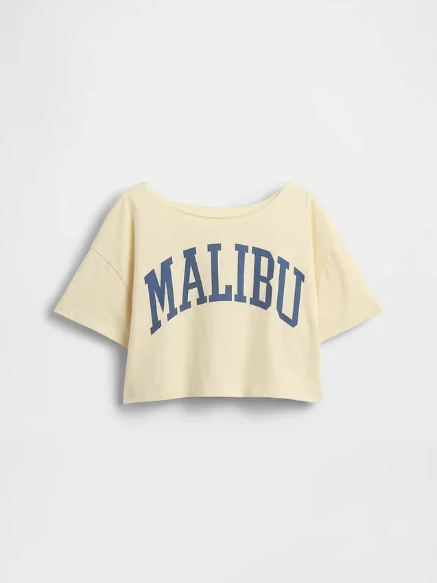 Oversized T-shirt med vid halsringning för barn