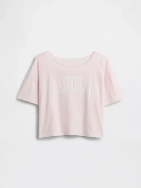 Oversized T-shirt med vid halsringning för barn