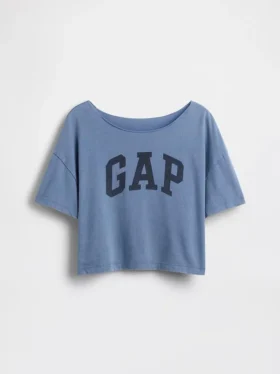 Oversized T-shirt med vid halsringning för barn