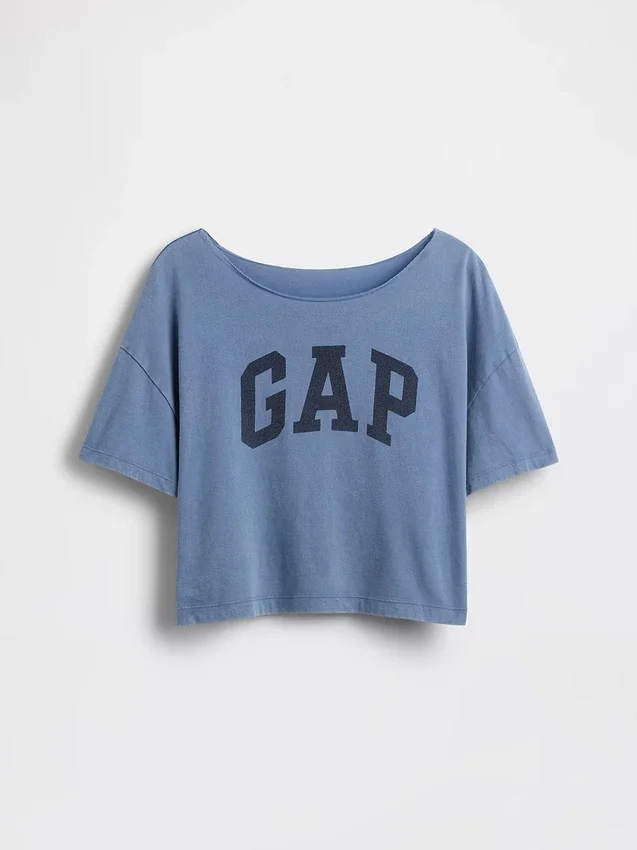 Oversized T-shirt med vid halsringning för barn