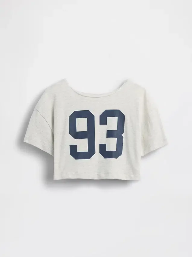 Oversized T-shirt med vid halsringning för barn