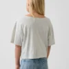 Oversized T-shirt med vid halsringning för barn