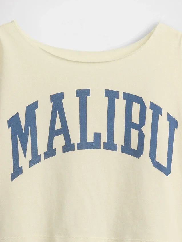 Oversized T-shirt med vid halsringning för barn