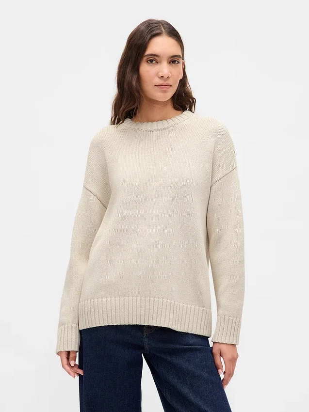 Oversized-tröja i 100 % bomull