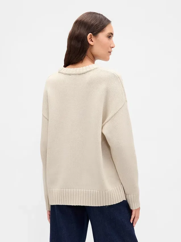 Oversized-tröja i 100 % bomull