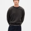 Oversized-tröja i tjockt tyg för vuxna